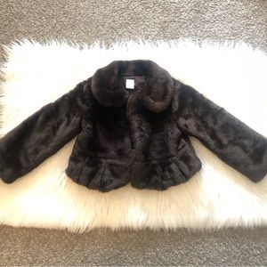 NEW SUPER PRETTY & WARM Gymboree Faux Fur Coat Jacket 4T-5T